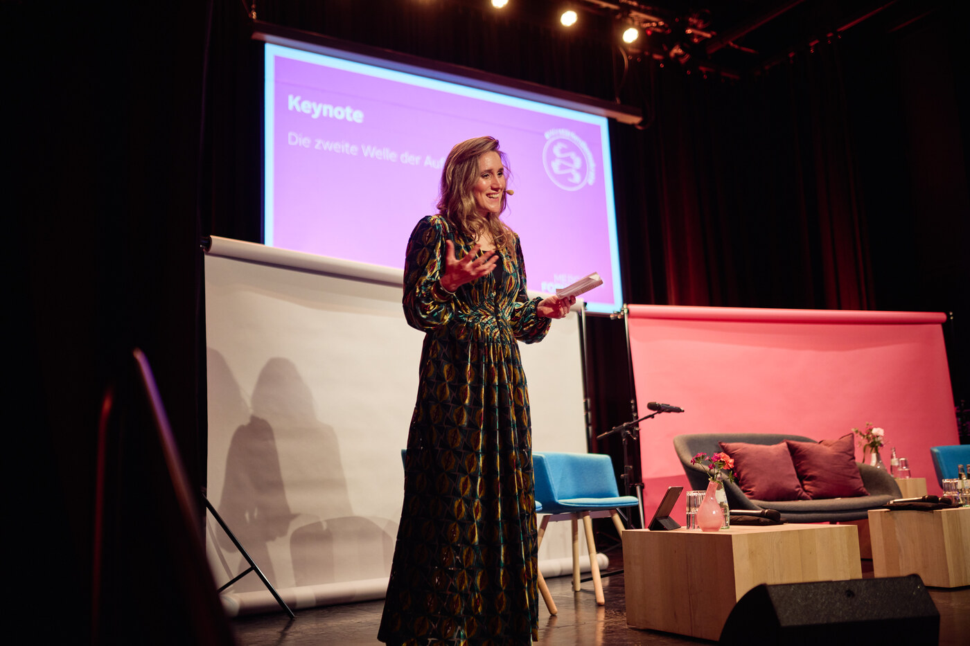 Svea Eckert bei einer Keynote im Mercator Forum