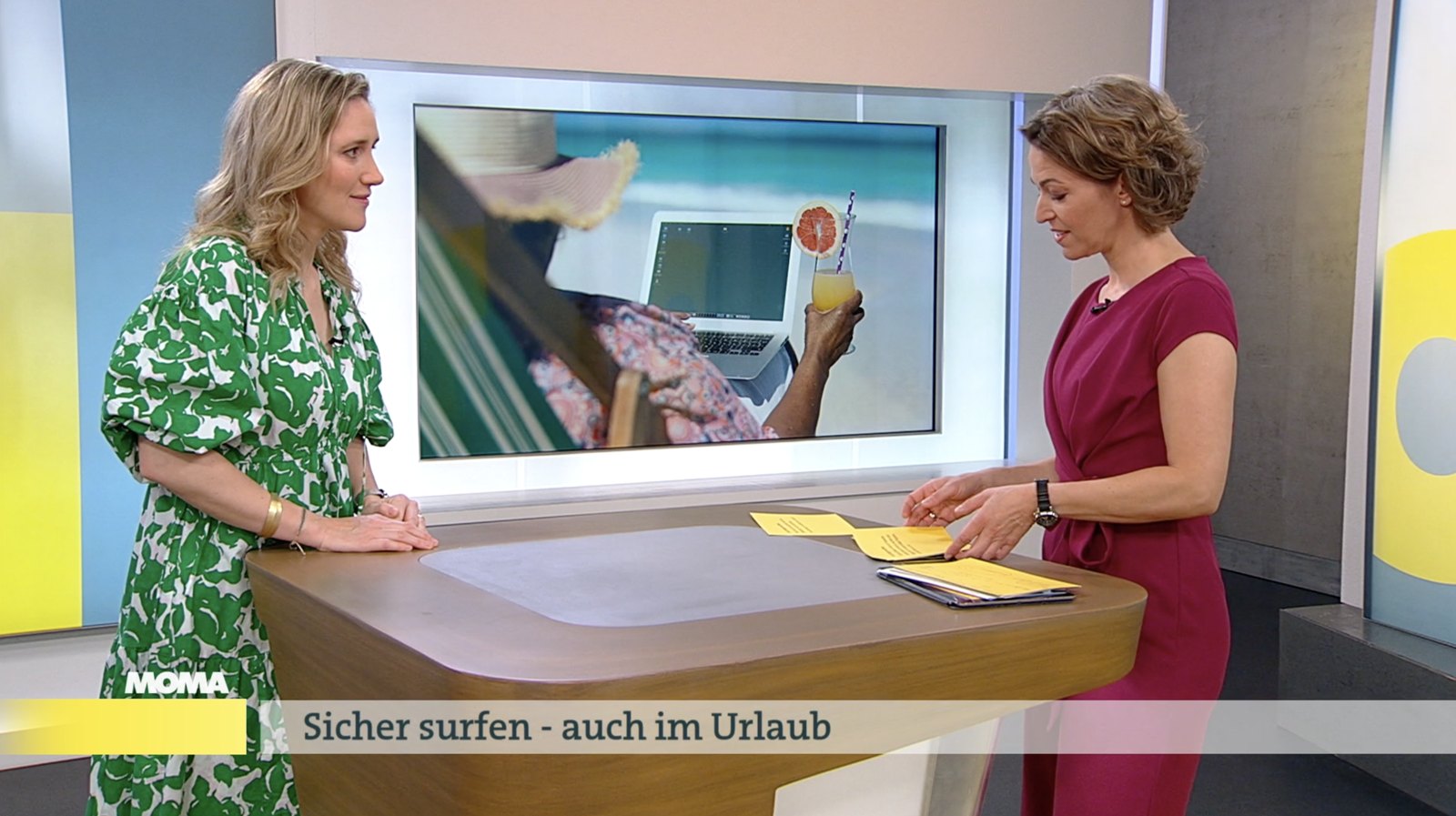 Svea Eckert im Studio des ARD-Morgenmagazins